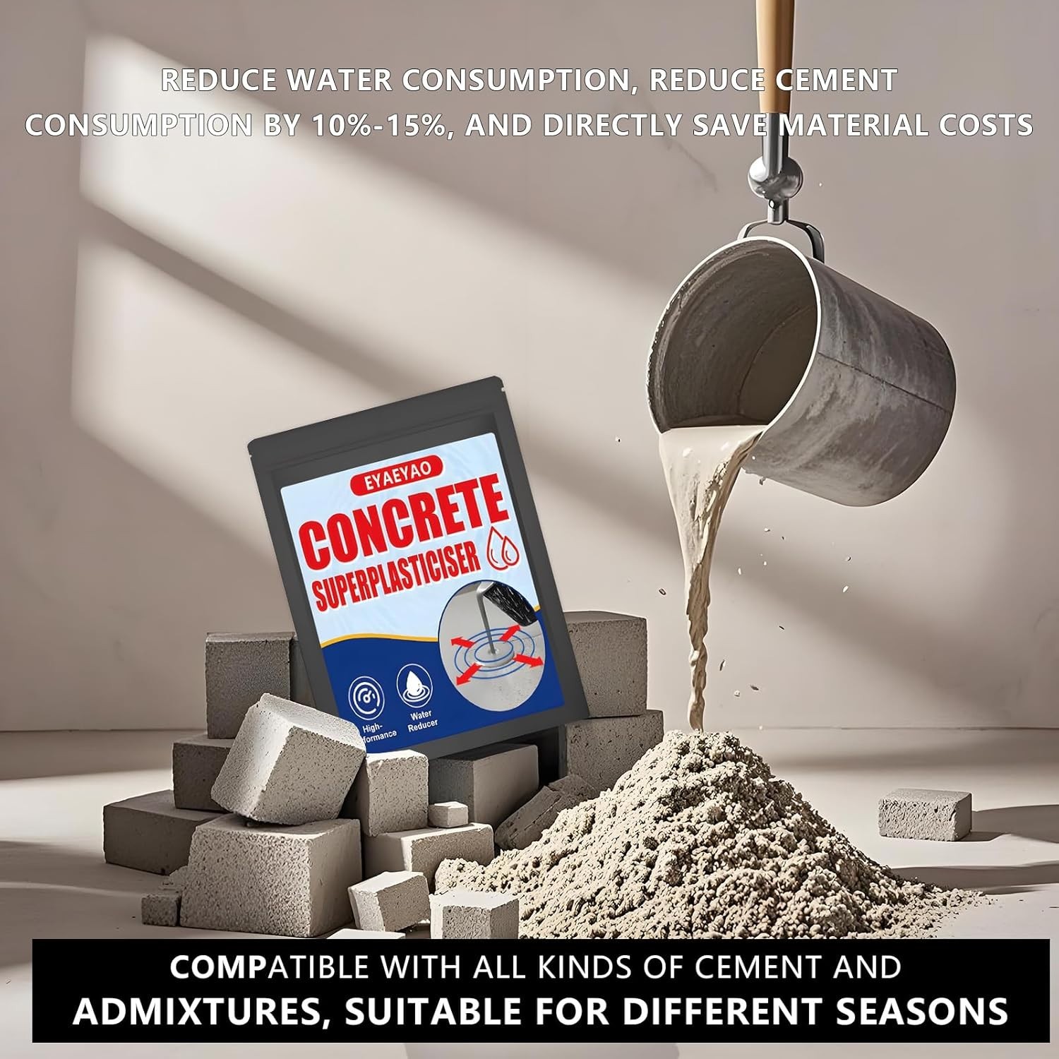 8 Ounces High-Performance Concrete Super Plasticizer for Ultimate Durability