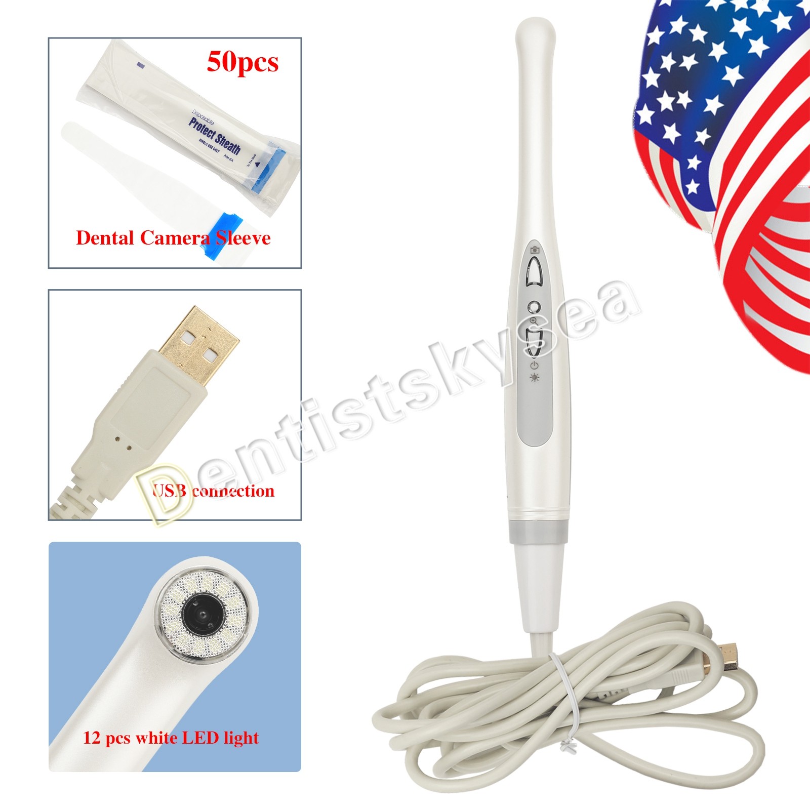Dental Ultrasonic Piezo Scaler Handpiece fit For EMS WOODPECKER type Tips 135℃