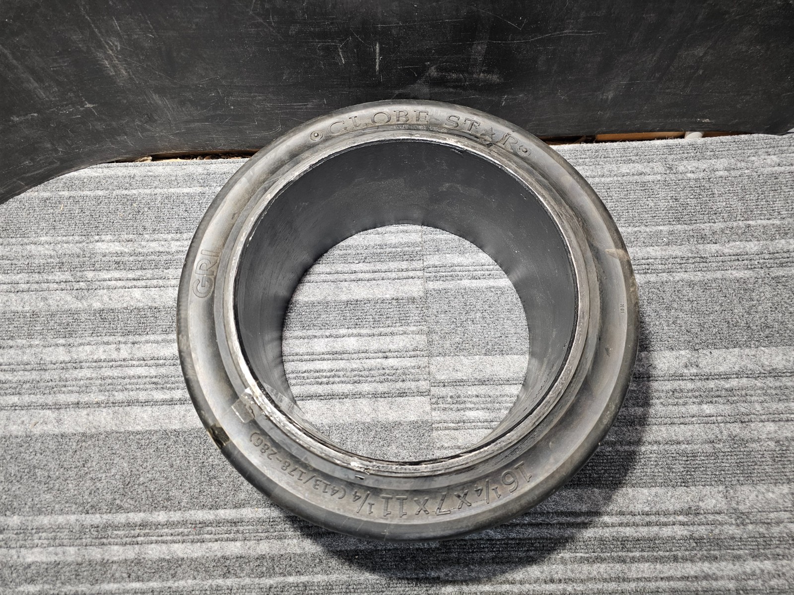 Globe Star Fork Lift Tire 16-1/4x7x11-1/4 Smooth Press On 413/178-286 A250614206