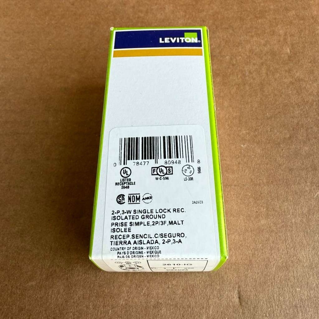 Lot of 10 Leviton 2610-IG 30A 125V L5-30R Locking Receptacle Orange NEW