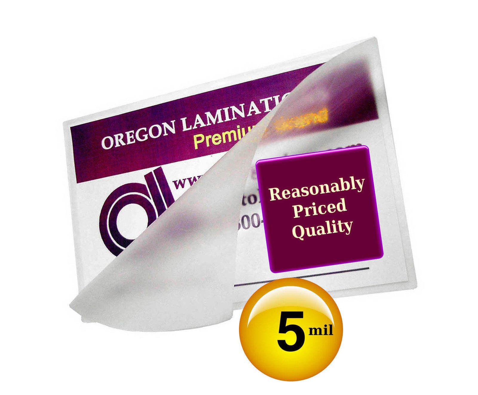 [500] 5 Mil Hot Laminating Pouches for 15-Up Cards 2-3/8 X 3-1/4 Clear
