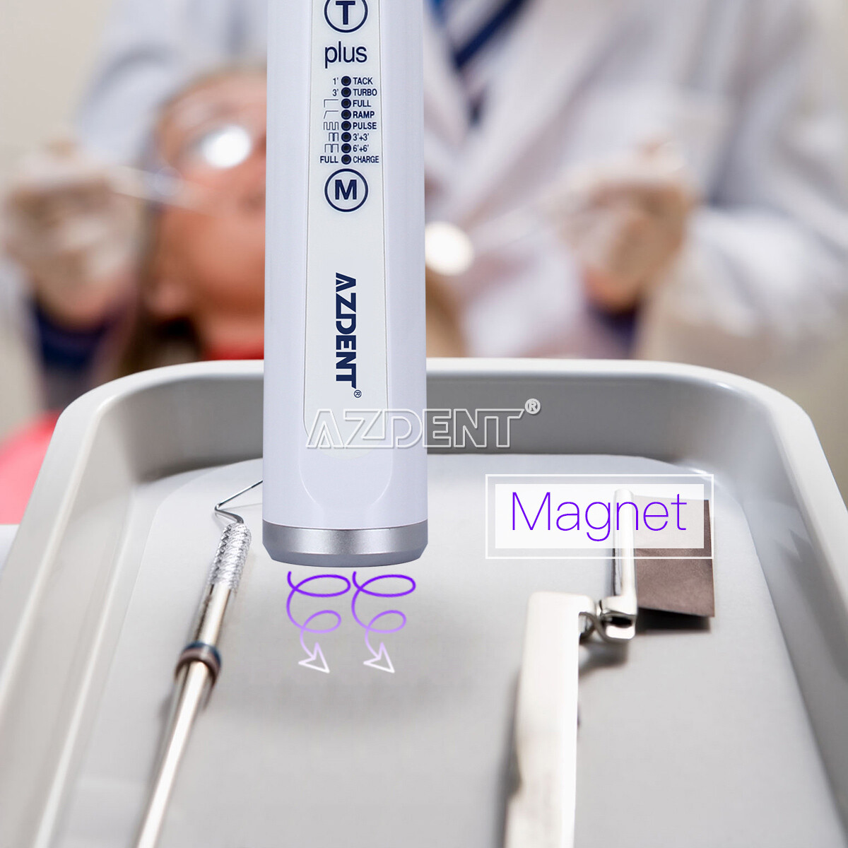 LED plus105 Dental lampara led de fotocurado cura 2500 mw/cm² 1 Second Curing