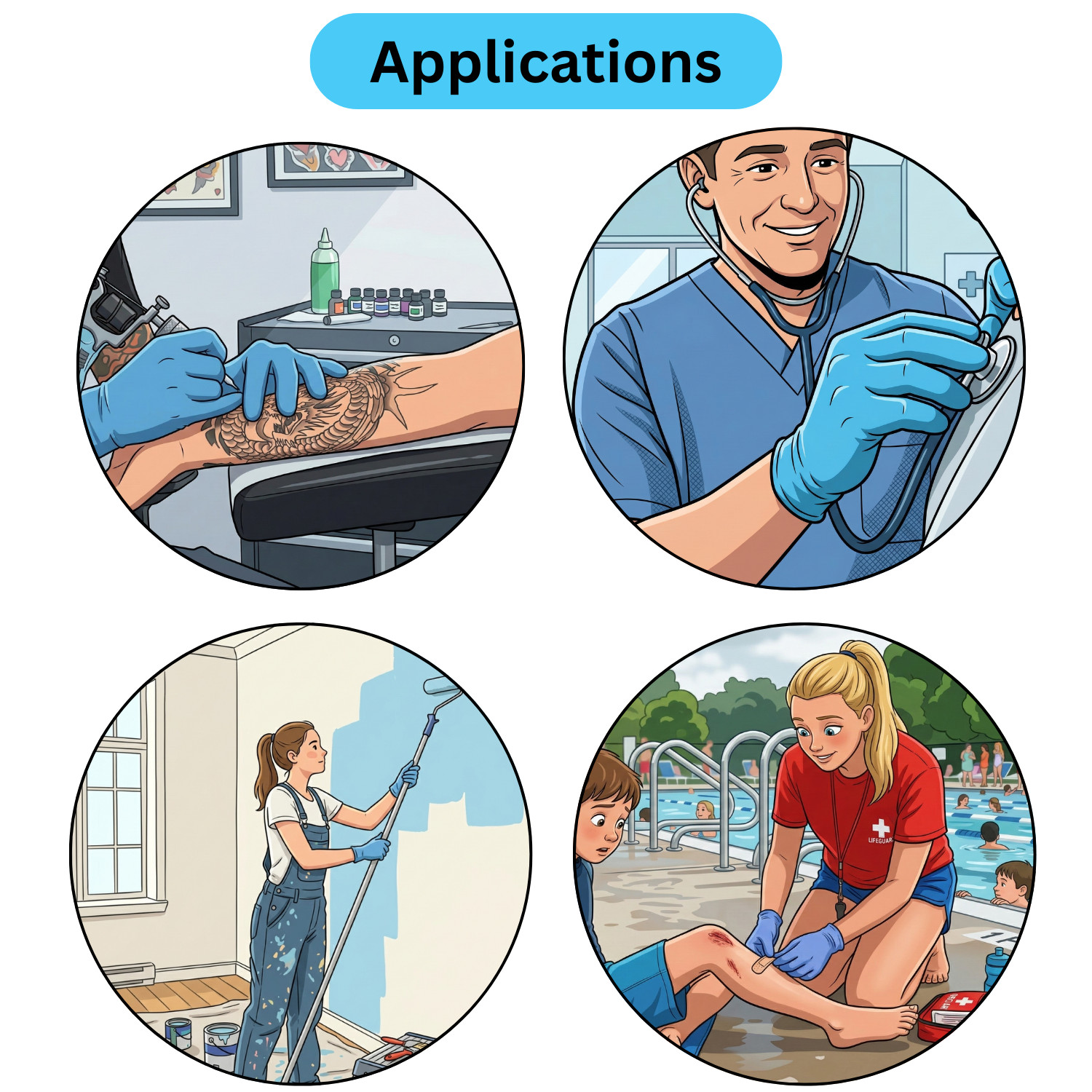 6 Mil 2XL Blue Nitrile Gloves, 1000 Pcs, Disposable, Latex Free, Medical Grade