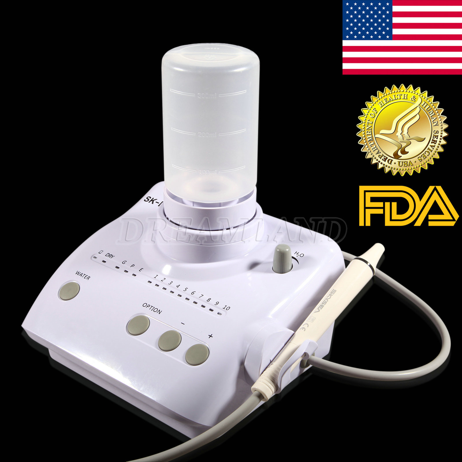 FDA SK-E1 SKYSEA Auto Water Dental Ultrasonic Scaler Whole Set fit EMS tips