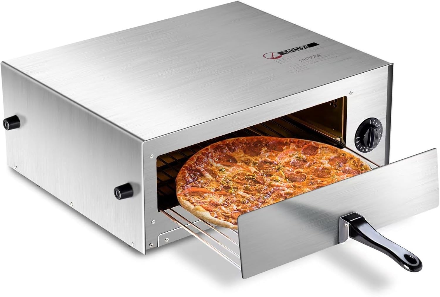 Indoor Pizza Oven Countertop, 1450W Pizza Oven Indoor with 30mins Timer