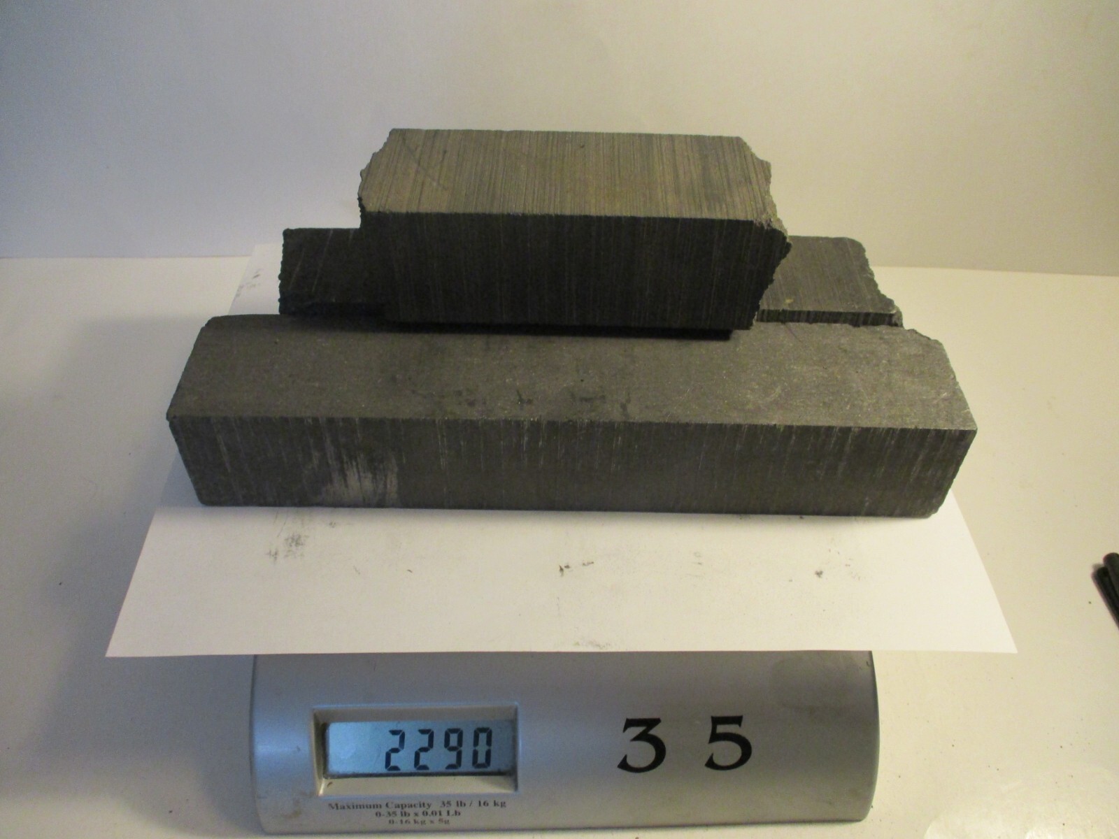 PURE GRAPHITE Raw bulk sticks bars 2×2 inch 5 Lbs 2.3 Kg for grinding, crucible