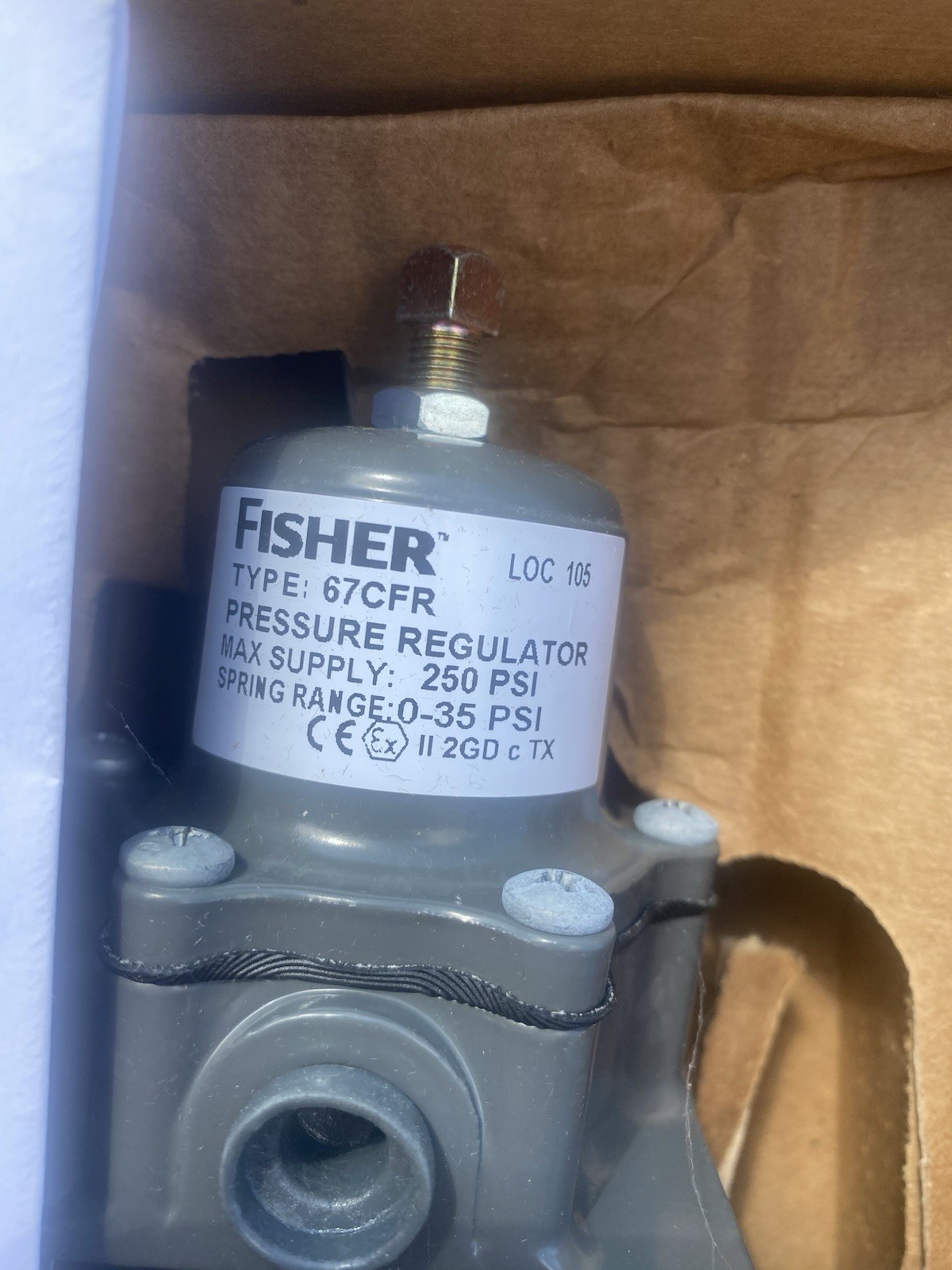 Fisher 67CFR Pneumatic Regulator 1/4in NPT 250PSI 0-35psi