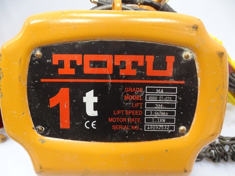 TOTU HHBB 01-02S ELECTRIC CHAIN HOIST (134339 – USED)