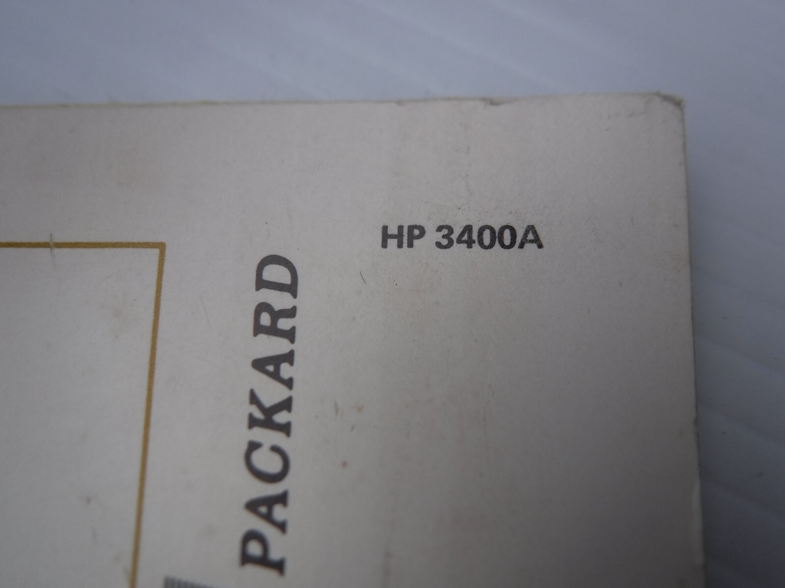 Hewlett Packard 3400A RMS Voltmeter Manual 03400-90008
