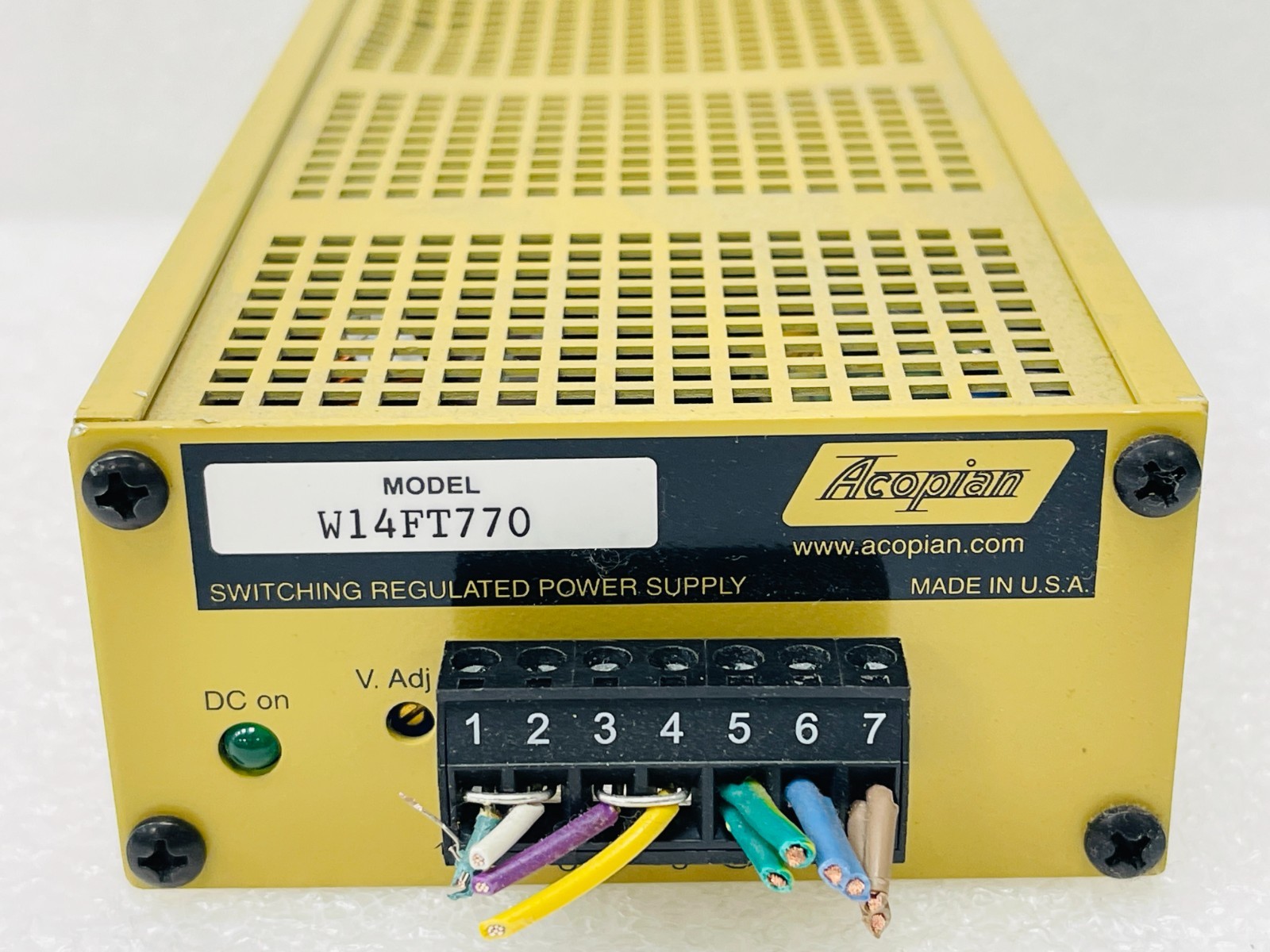 USED – Acopian W14FT770 SWITCHING REGULATED POWER SUPPLY / 30-Days Warranty
