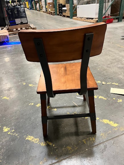Lancaster Table & Seating Industrial Chair with Rustic Walnut Finish – 2ct