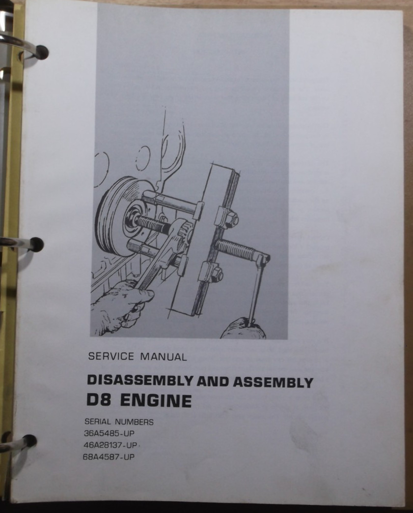 CAT CATERPILLAR D8 D8H TRACTOR DOZER SERVICE SHOP REPAIR MANUAL BOOK 36A 46A 68A