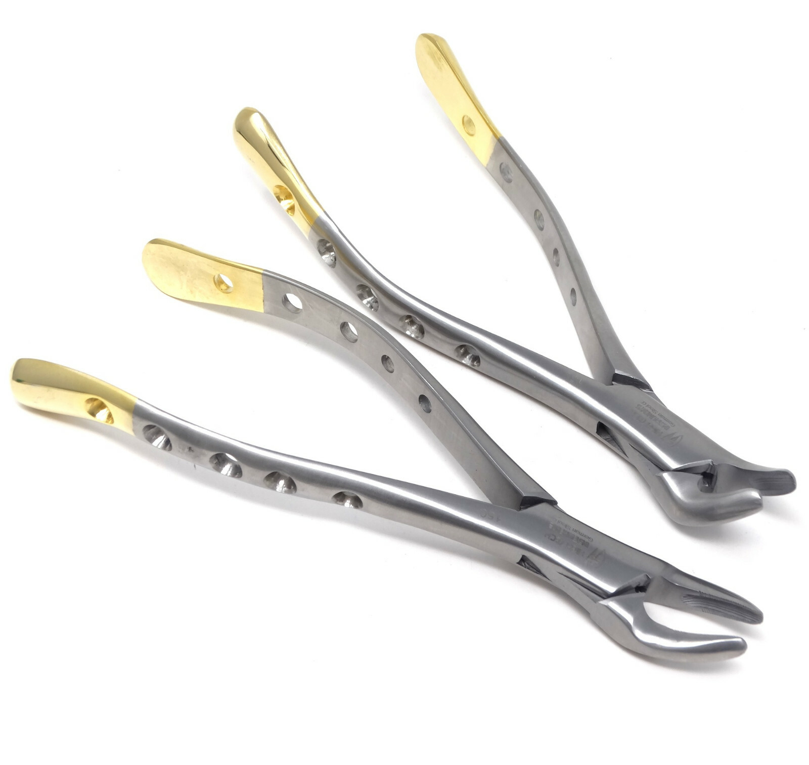 2 Pcs Dental Extraction Forceps 150 & 151 Upper Lower Molars Incisors Instrument