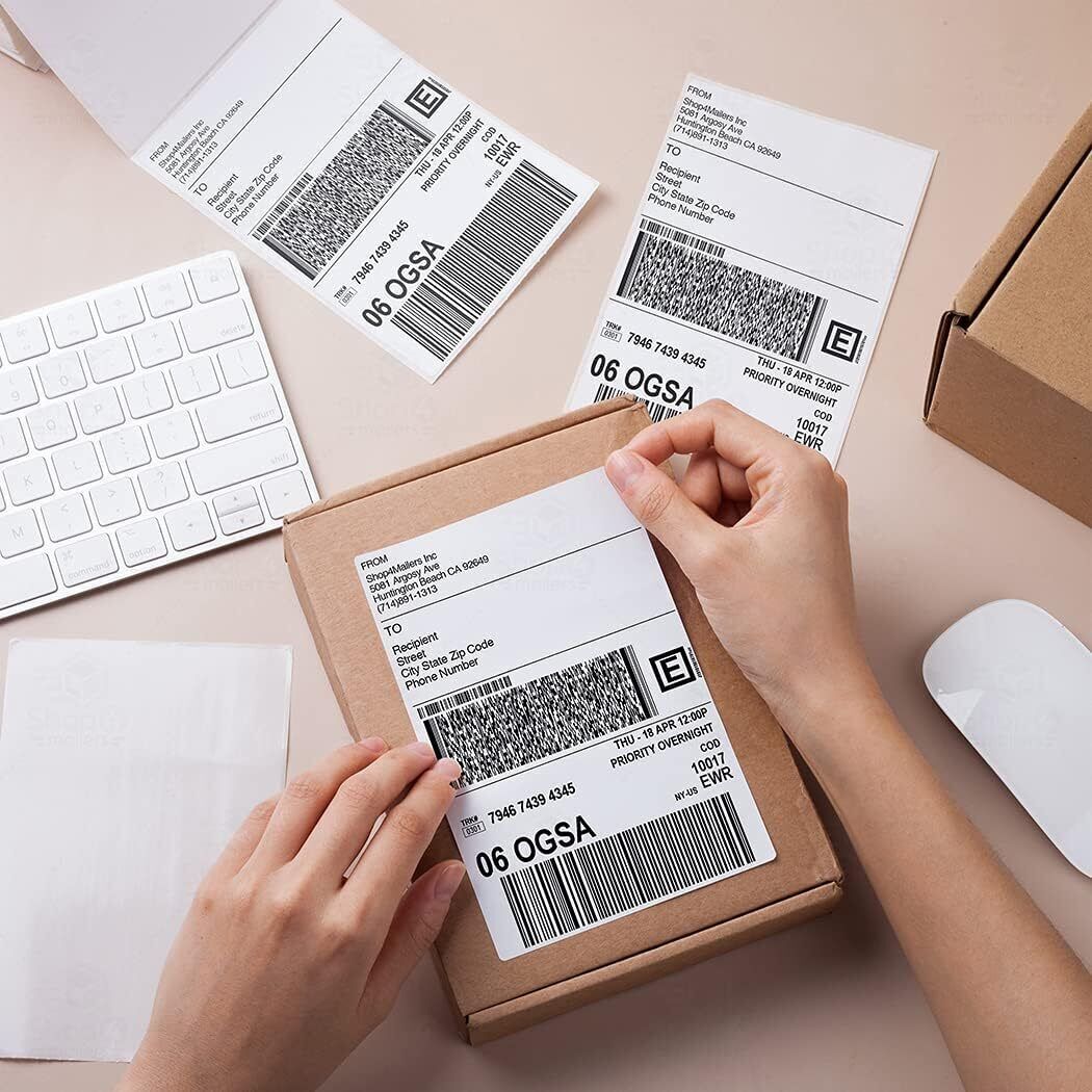 4″x6″ Direct Thermal Shipping Labels Fanfold/ Roll Perforated For Rollo & Zebra
