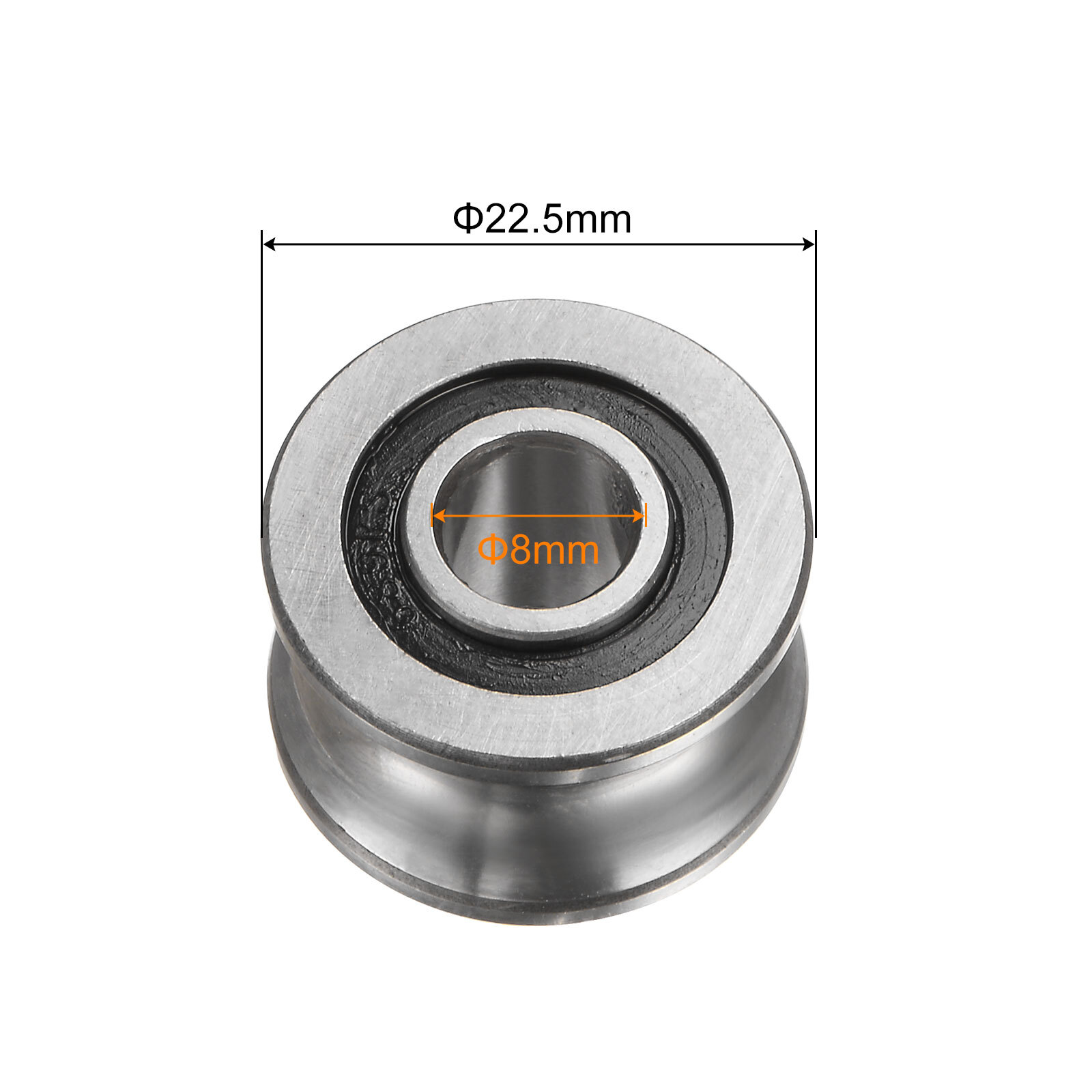 6Pcs 8×22.5×14.5mm U Groove Track Guide Bearing,(GCr15)Bearings SG22