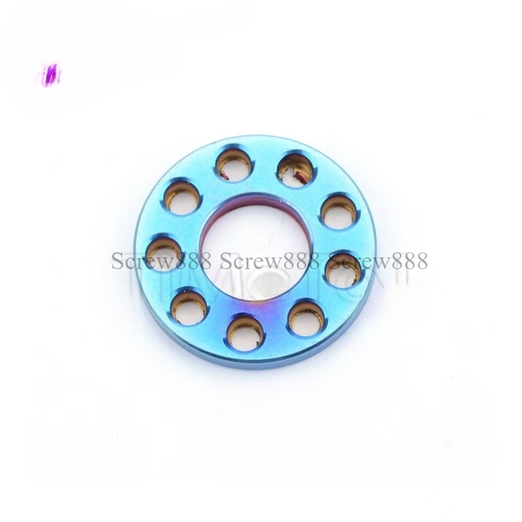 6pcs Titanium Washer M6 M8 M10 Drilled Hole Decoration Spacer Gaskets for Motor
