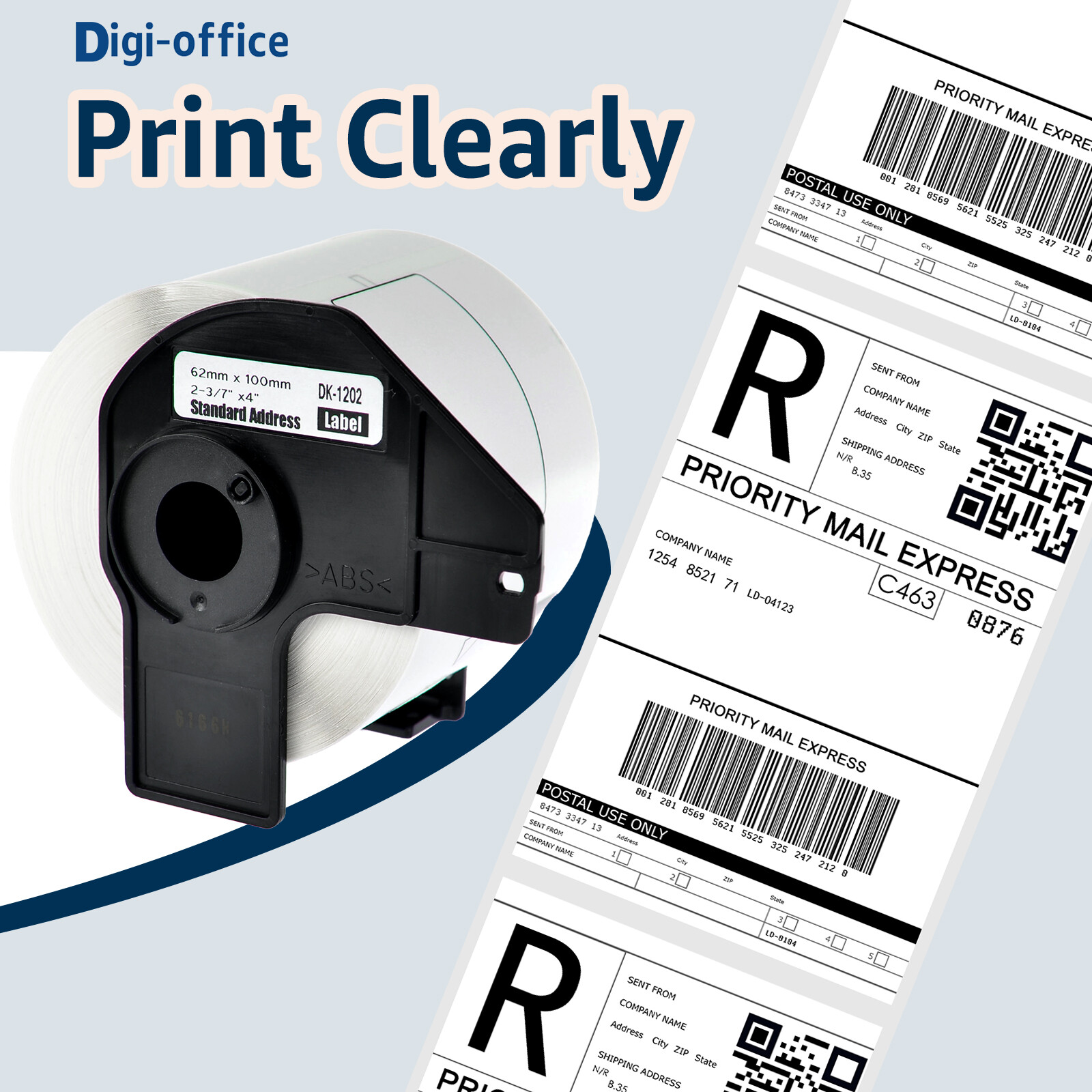 DK-1202 Shipping Labels Compatible with Brother QL-500 DK-1202 (2.4 in x 3.9 in)