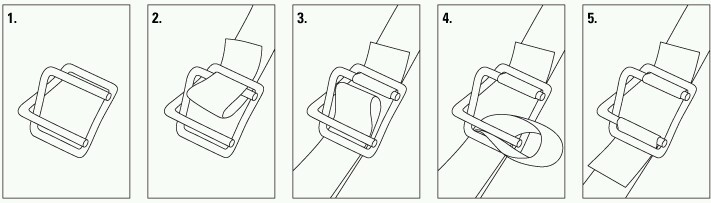 100 feet (in 3 pieces) 1/2 Polypropylene Strapping & 10 Steel Wire Buckles
