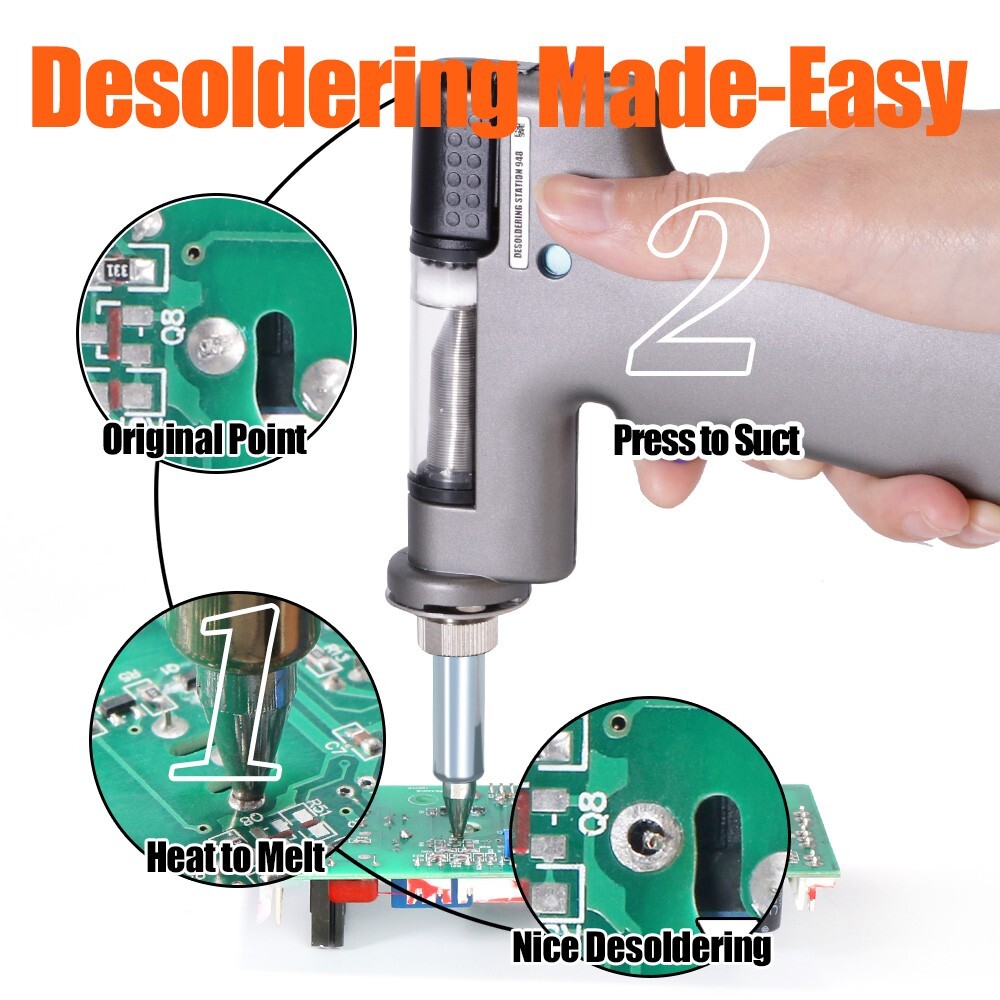 948 90W Suction Tin Gun Desoldering Station Vacuum Soldering Iron Station kit