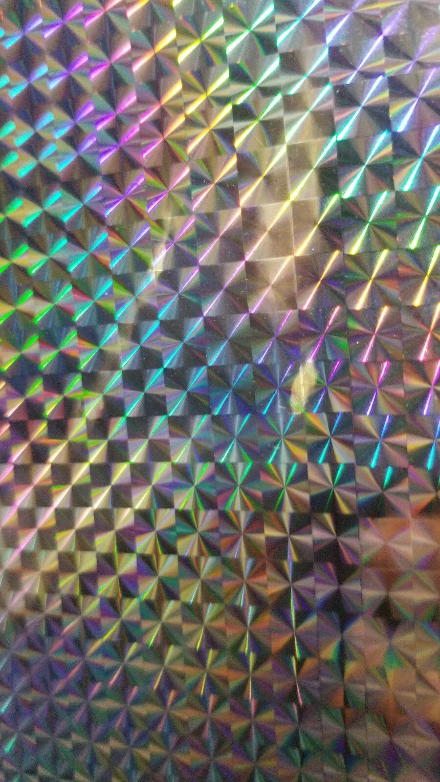 Silver 1/4 inch Holographic Mosaic Prism Sign Plotter Vinyl Film
