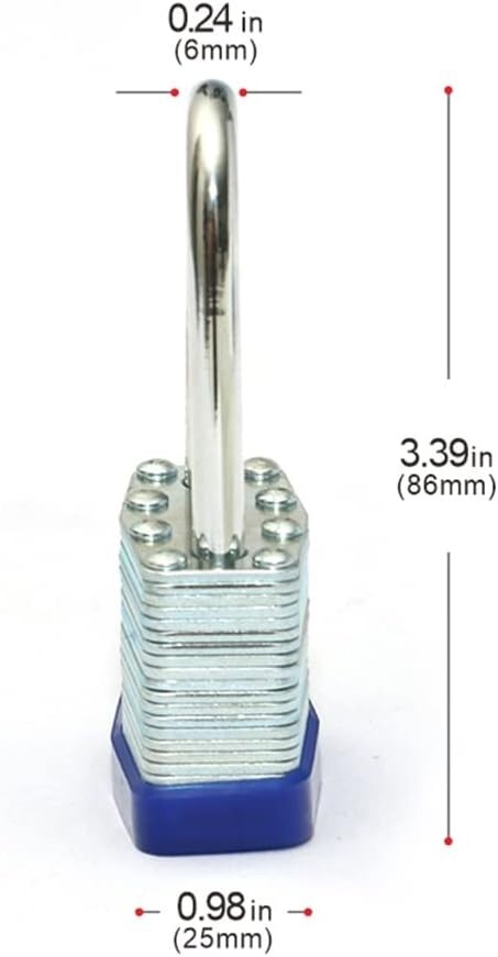 Lot of 10 Piece 40mm Laminated Pad Locks Keyed the Same Alike Wholesale