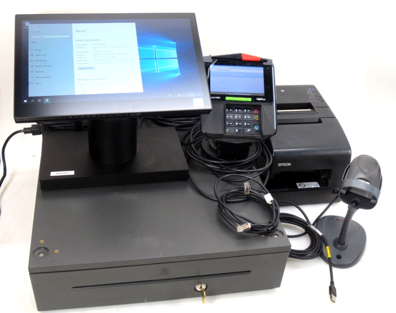 POS System – Engage One by HP w/ Printer, Scanner, Register & CC Terminal