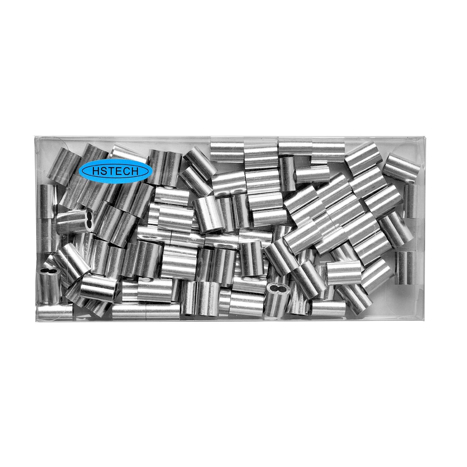 1/8″ (3Mm) Aluminum Crimping Loop Sleeve for Wire Rope, Cable Ferrule (100Pcs)