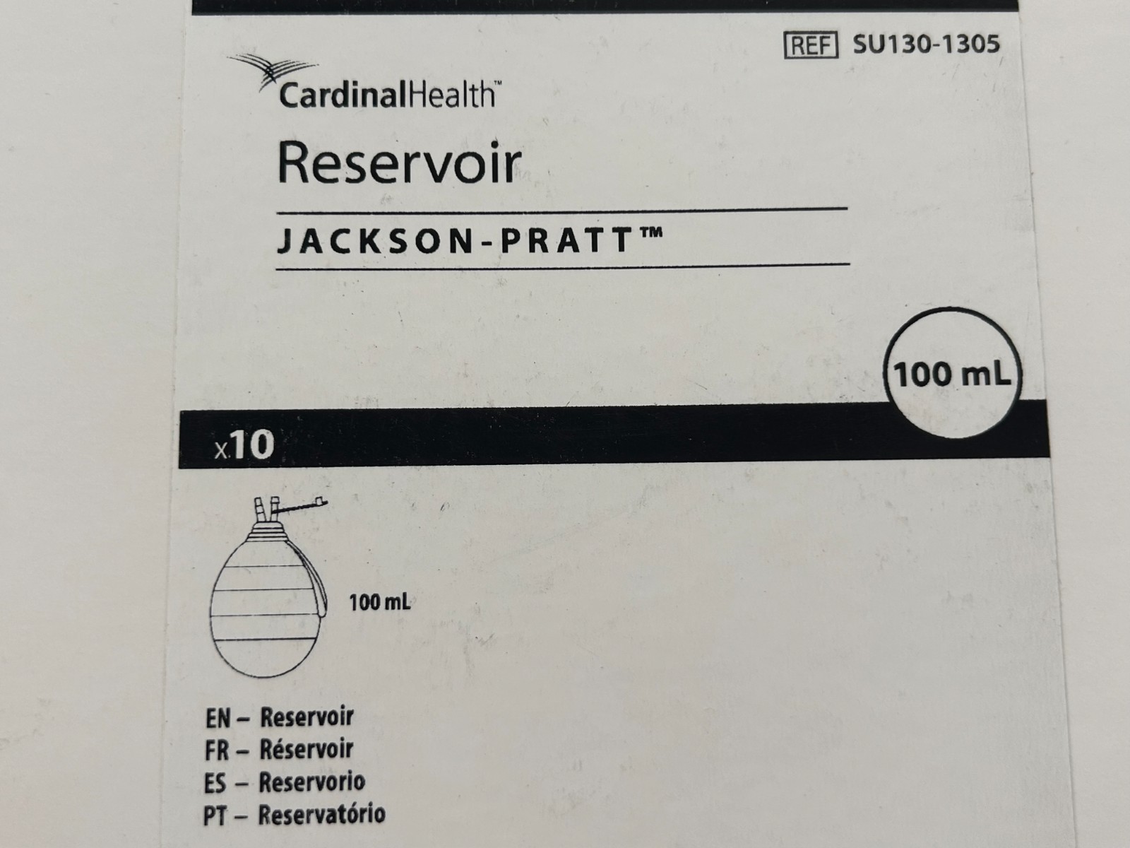 30 Cardinal Health Jackson Pratt Reservoir Bulb Jackson-Pratt 100mL SU130-1305