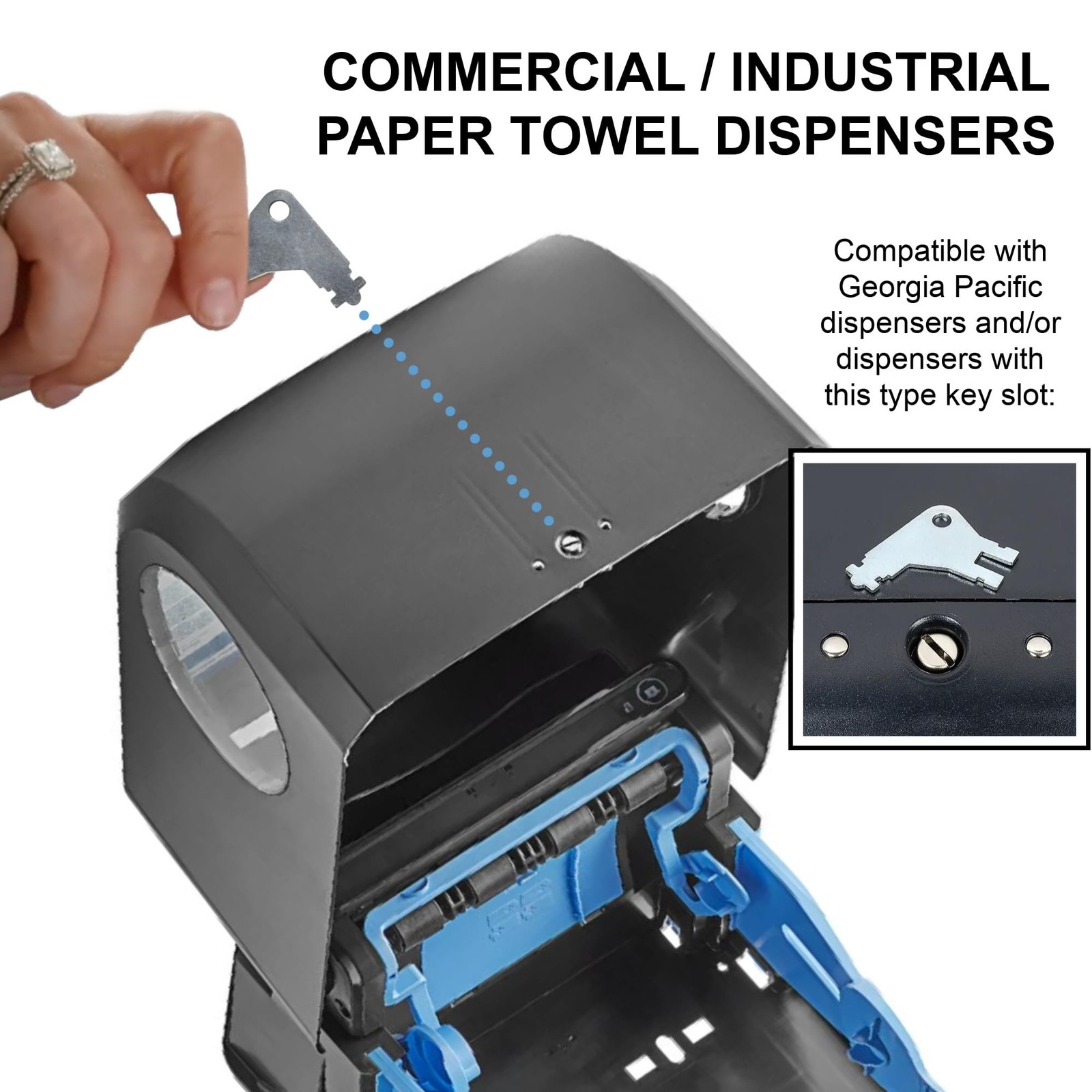 Paper Towel Dispenser Key 3-Pack Commercial Machines Janitorial Supplies