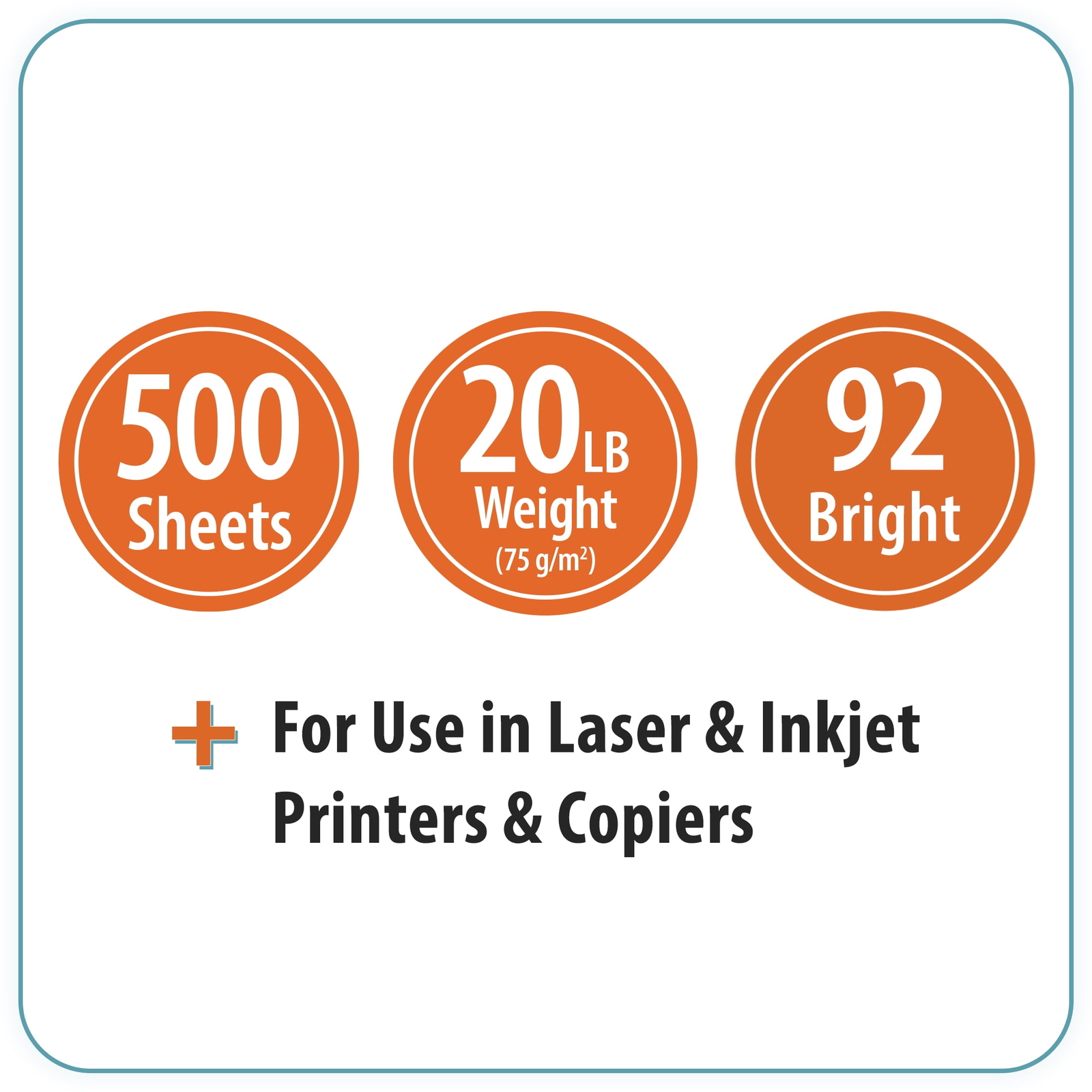 Copy Paper, 8.5″ X 14″, Legal Size, 92 Bright, White, 20 Lb., 1 Ream (