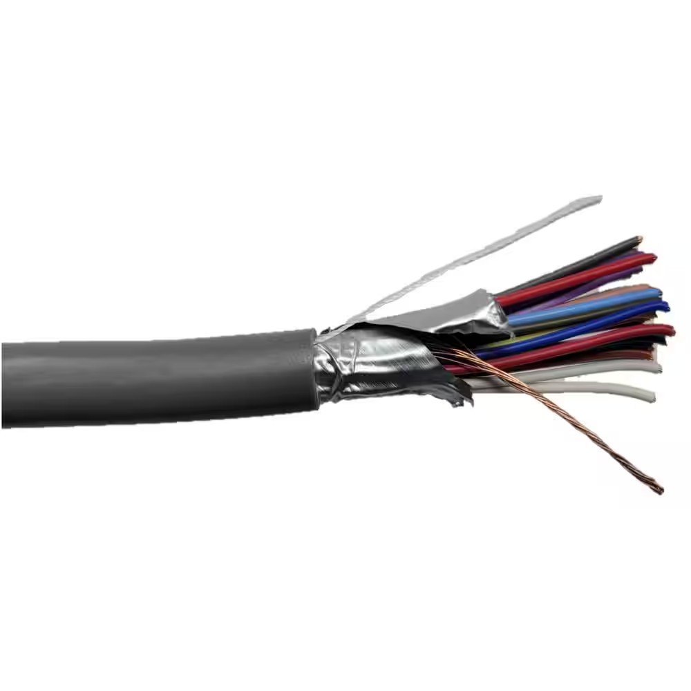 12 Ft. 24 AWG/25 Conductors Gray Stranded Shielded RS-232 Cable NEW