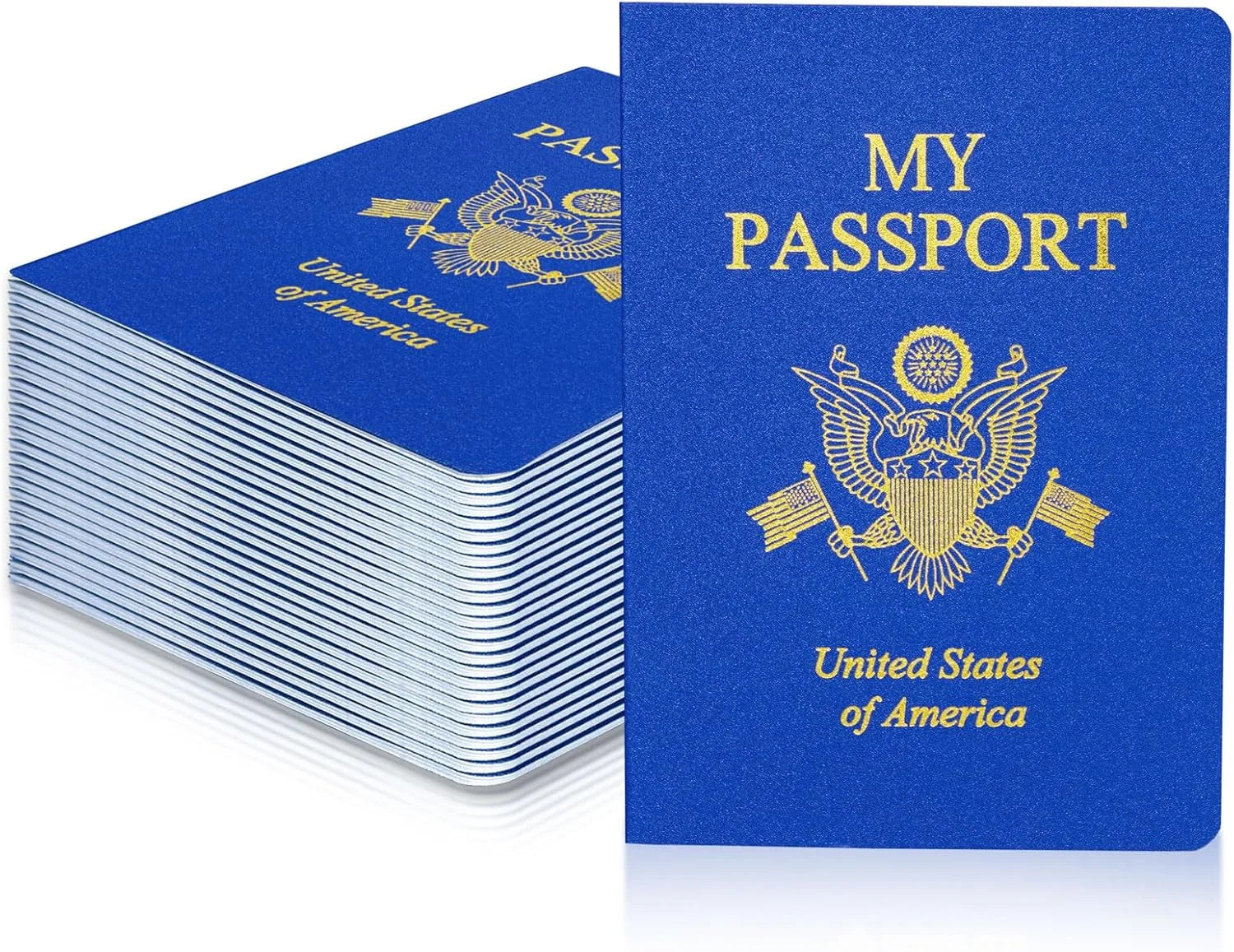 10 Pcs Blank Passport Notebook Blue Passport Book Fake Passport Travel Journal S
