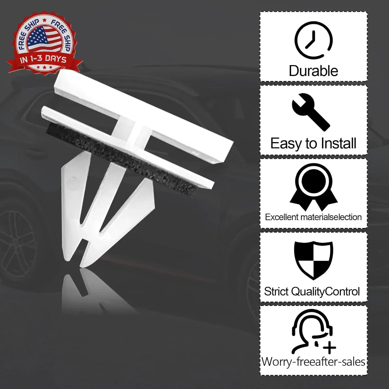30PCS Rocker Panel Moulding Clips Nylon Panel Compatible with GM Chevrolt Avalan