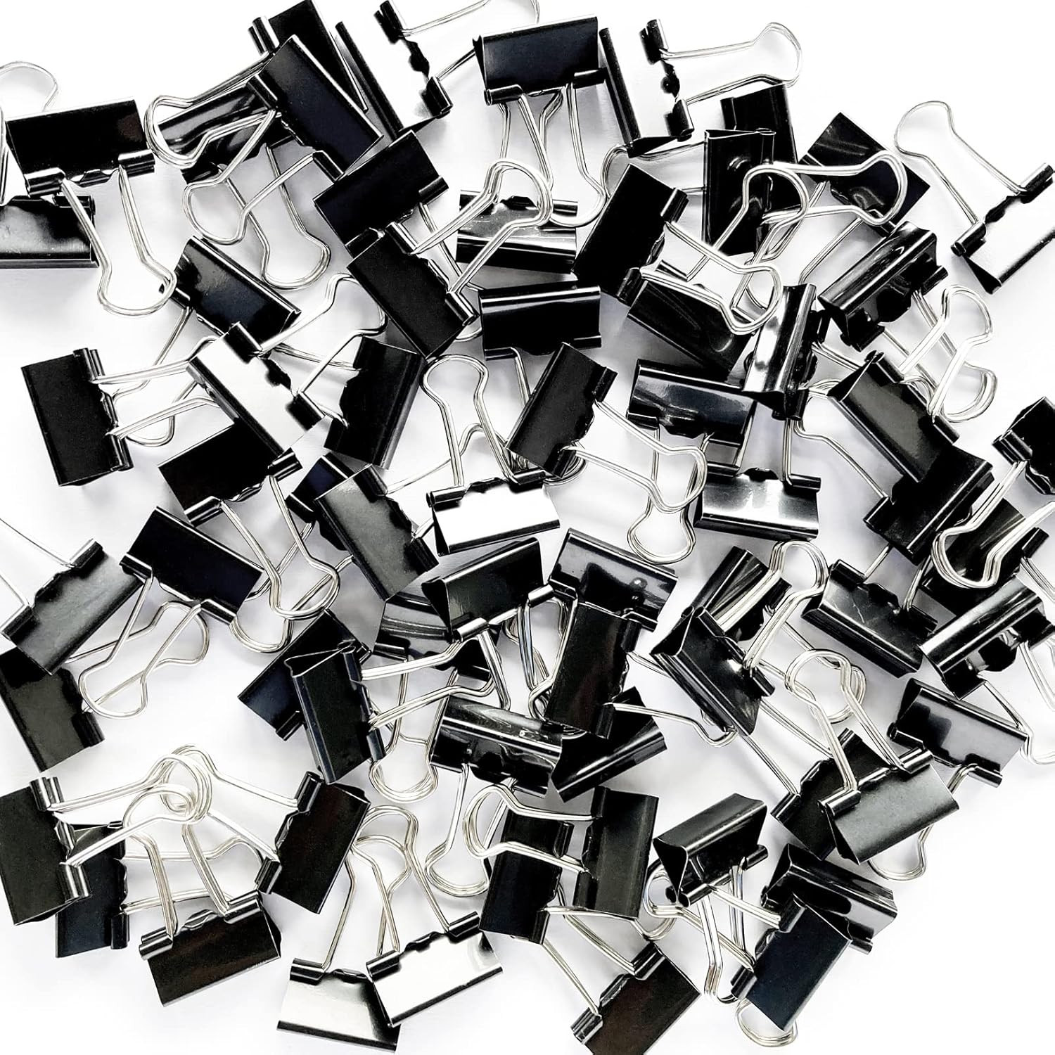 DSTELIN 96 Pack (19Mm) Mini Binder Clips 3/4-Inch Small Black Paper Clamps for O
