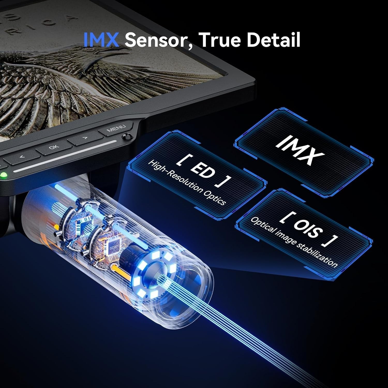 HDMI Digital Microscope DM202: 10.1″ Screen, 38MP Magnifier