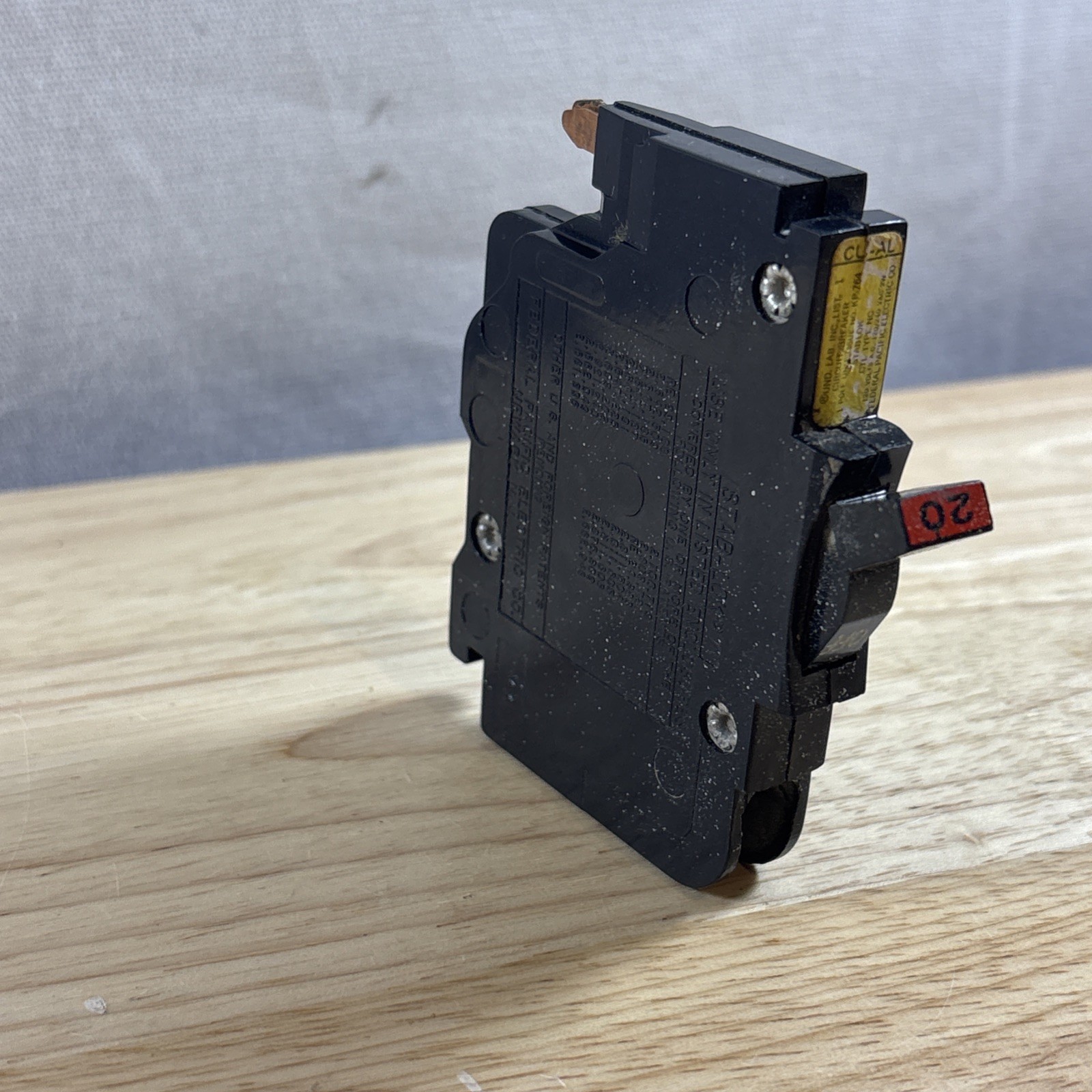 NC120 FPE 20 Amp 1 Pole Stab-Lok “Thin” Federal Pacific Breakers NC20 RED