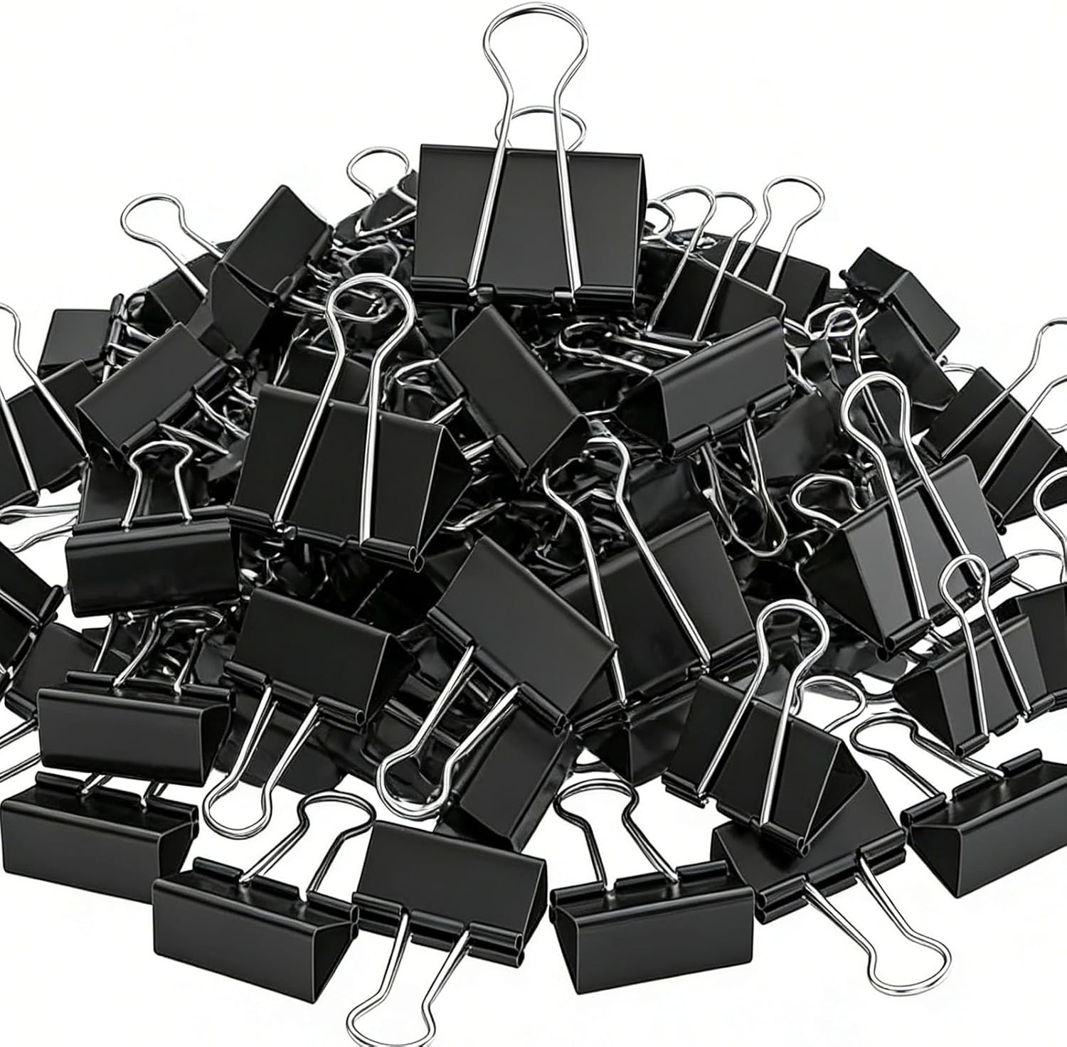 200 Count Binder Clips Assorted Sizes, 4 Sizes Large, Medium, Small, Mini, Metal