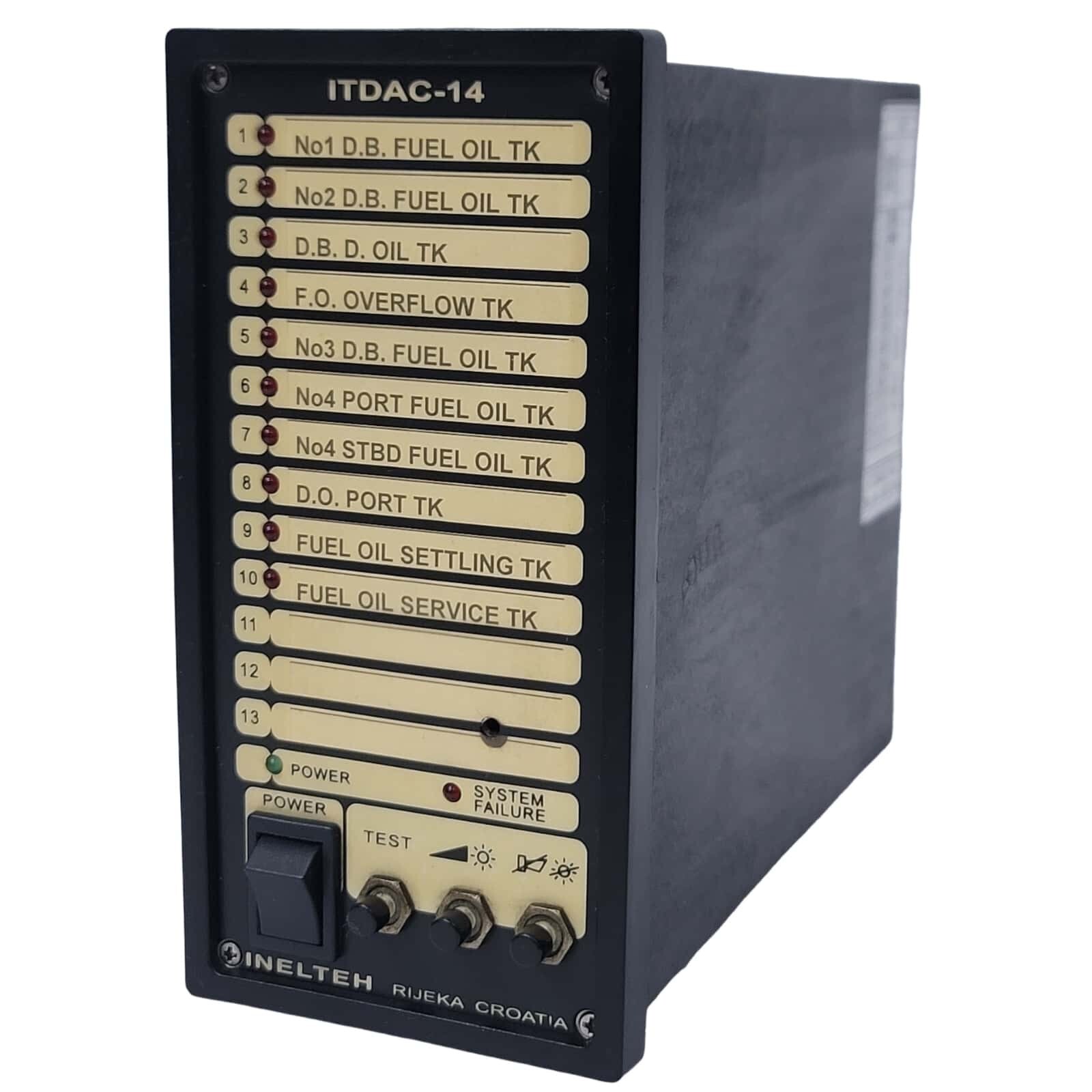 INELTEH ITDAC-14A ALARM AND CONTROL UNIT BY RIJEKA CROATIA Ser.No. 09071314