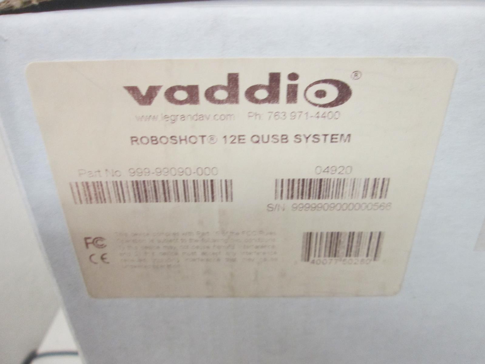 VADDIO 12E QUSB SYSTEM ROBOSHOT VIDEO CONFERENCE NEW