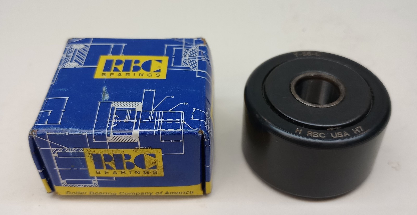RBC Y-56-L Yoke Roller 1-3/4″ Roller OD 1″ Roller Width Y56L