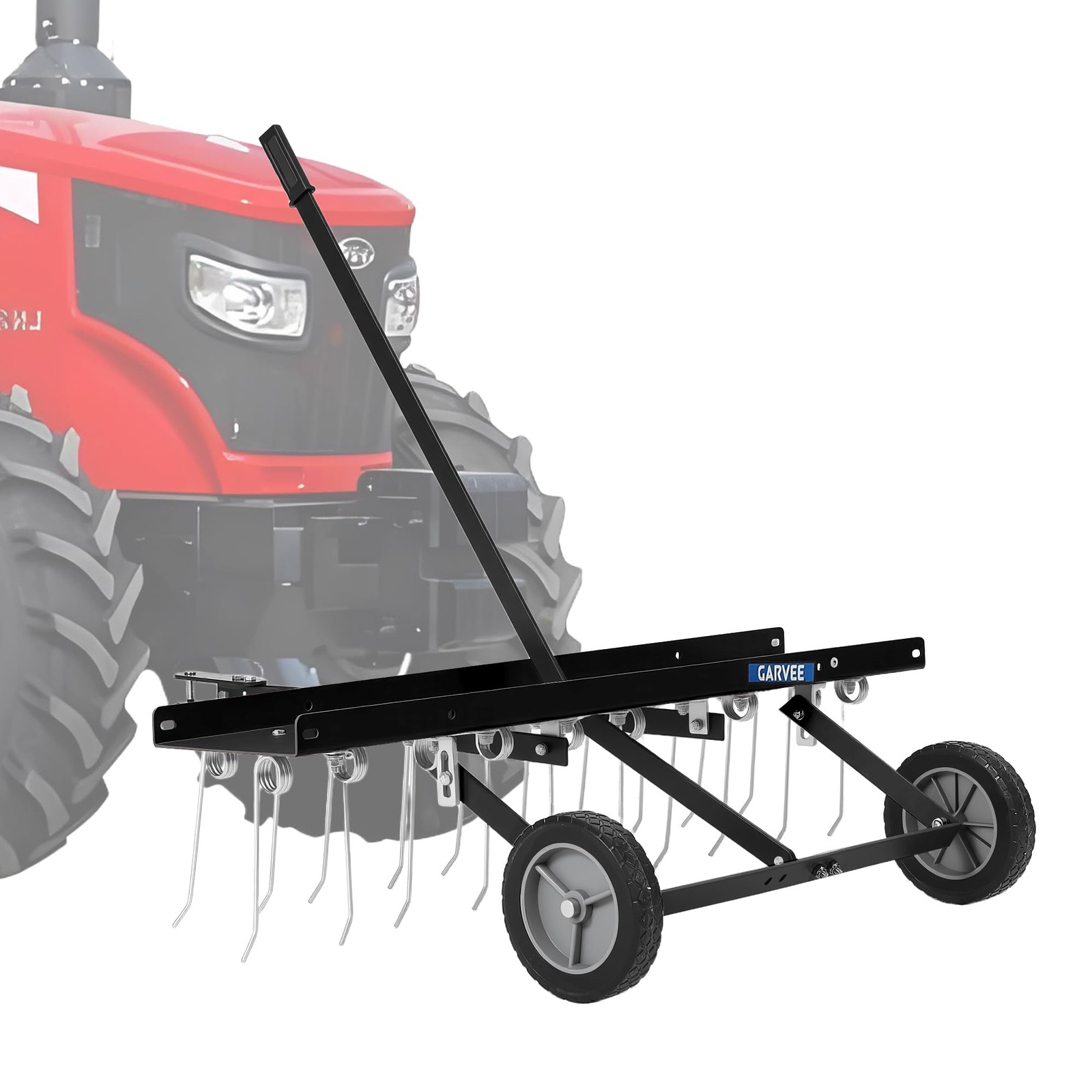Tow Behind Lawn Rake, 48-Inch Tow Dethatcher with 24 Spring Steel Tines, Lawn…