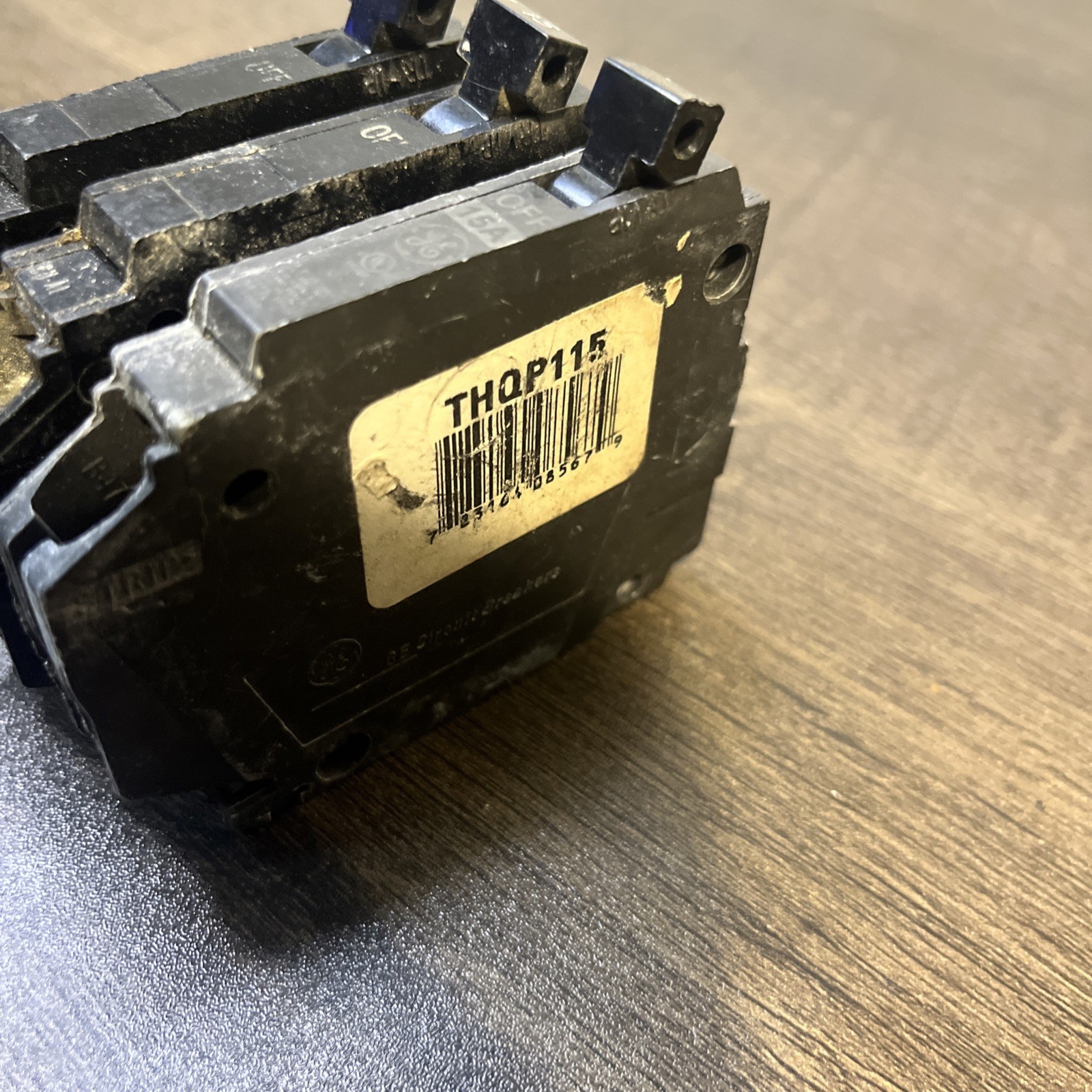 Lot of 3 GE THQP115 15A 120V 1 POLE TYPE TQP THQP CIRCUIT BREAKER