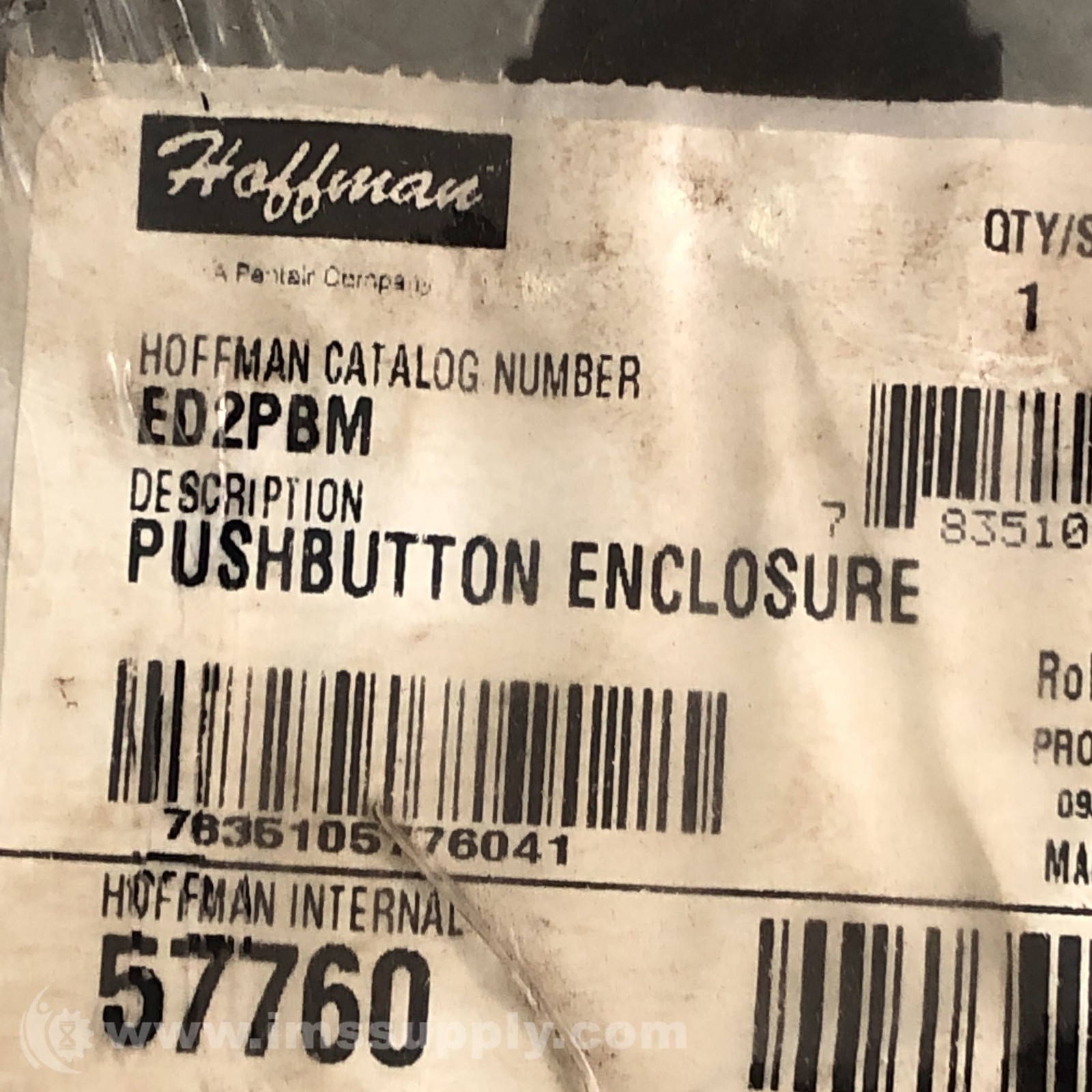 Hoffman ED2PBM Mild Steel Pushbutton Enclosure FNFP