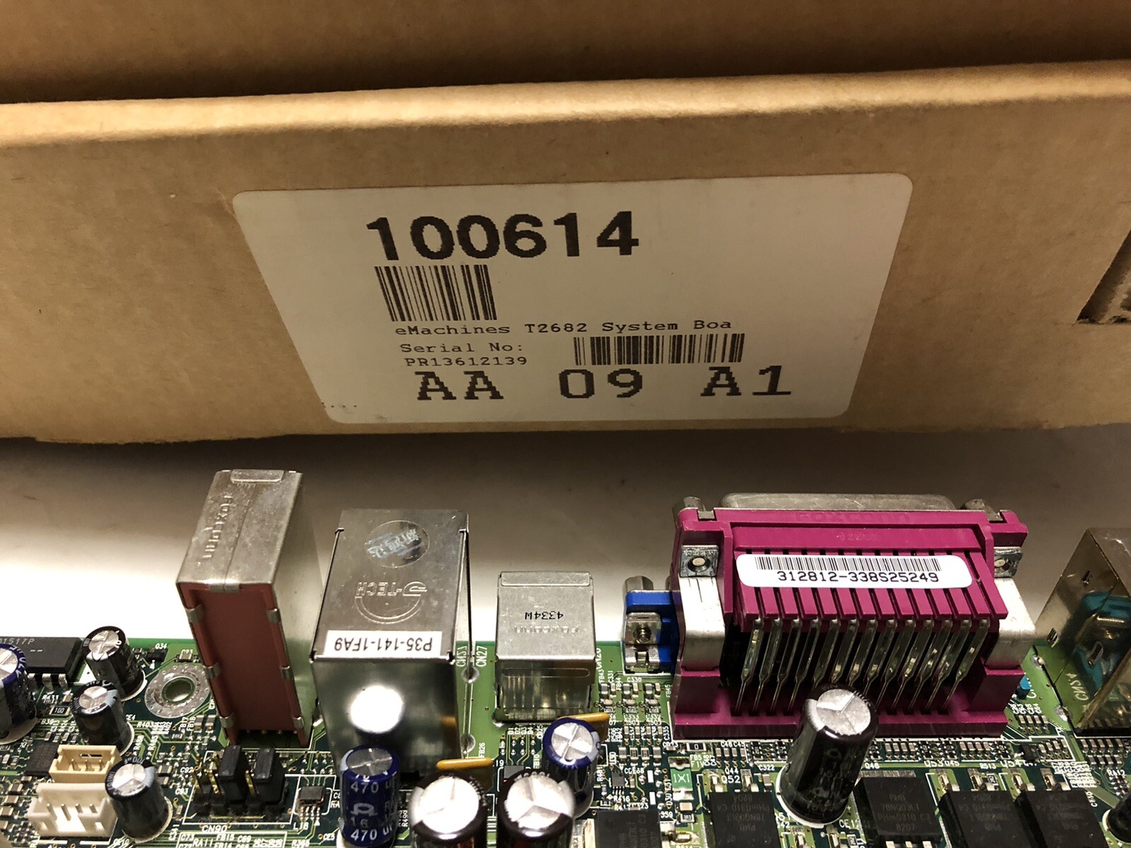 NEW EMACHINE 312812,143159,20030812 MOTHERBOARD FOR T2682 IMPERIAL-GV,EG
