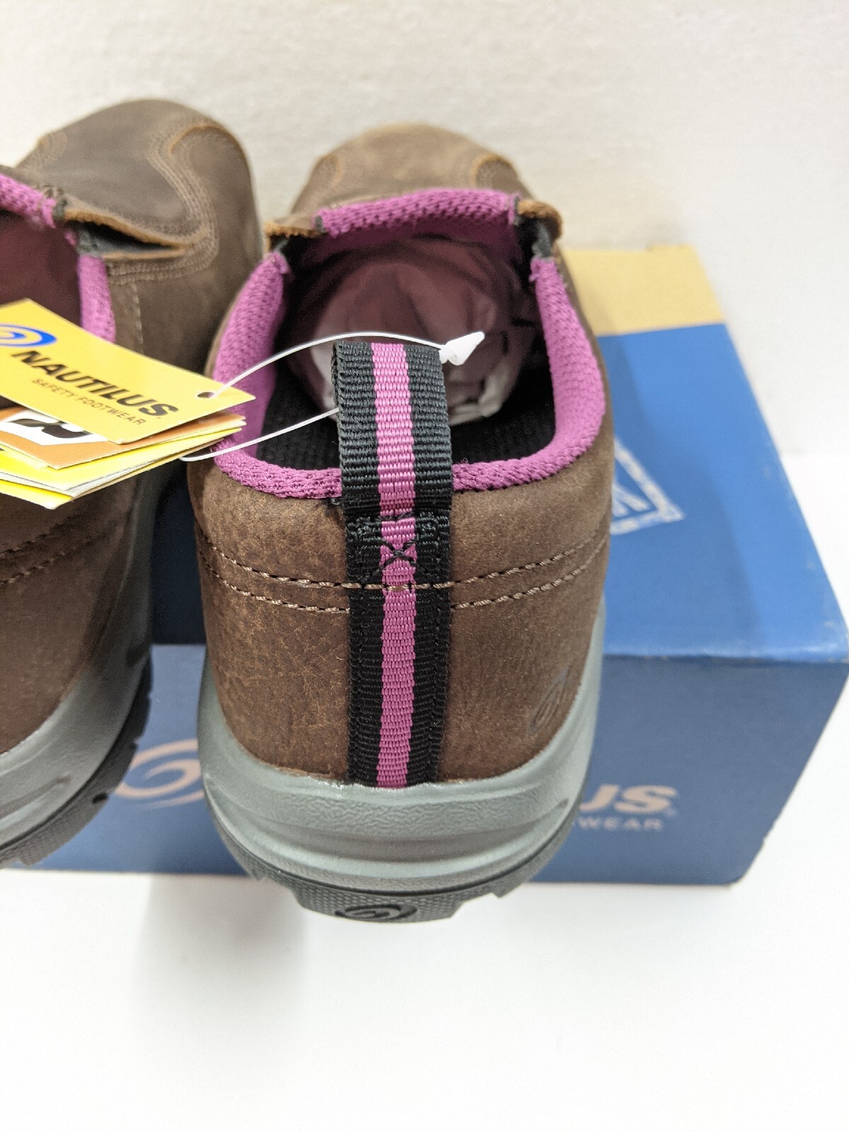 Nautilus Safety Footwear Women’s Slip-on ESD Industrial Shoe Size 7 MED Brown