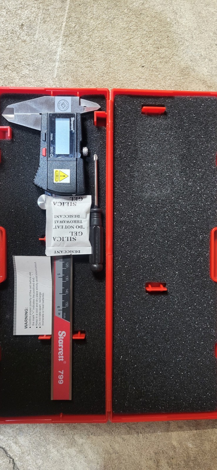 Starrett EC799A-6/150 Electronic Caliper 0-6 Inch Range .0005 Inch Resolution