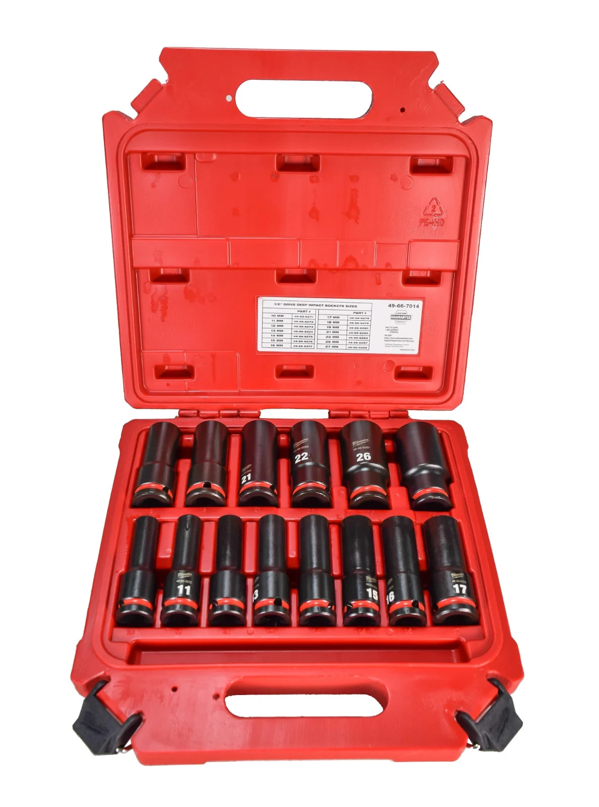 Milwaukee 49-66-7014 14PC SHOCKWAVE Impact Duty 1/2″ Drive Metric 6PT Socket Set