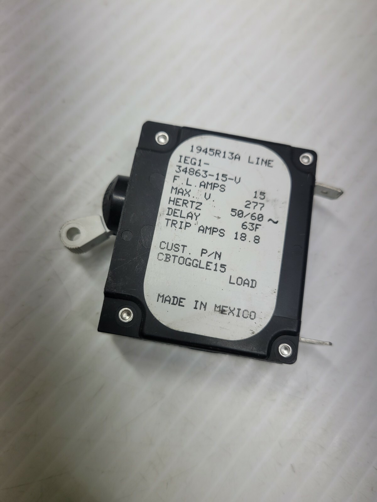 AirPax Circuit Breaker IEG1-34863-15-V