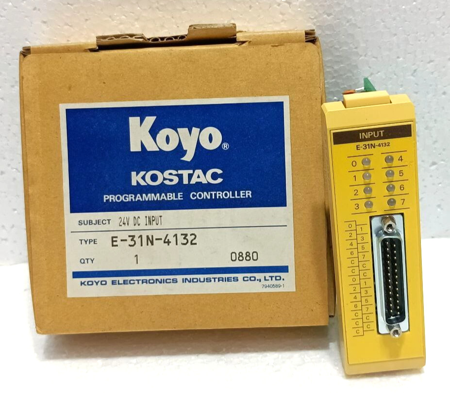 KOYO KOSTAC PROGRAMMABLE CONTROLLER E-31N-4132 24V DC INPUT NEW FAST SHIPPING