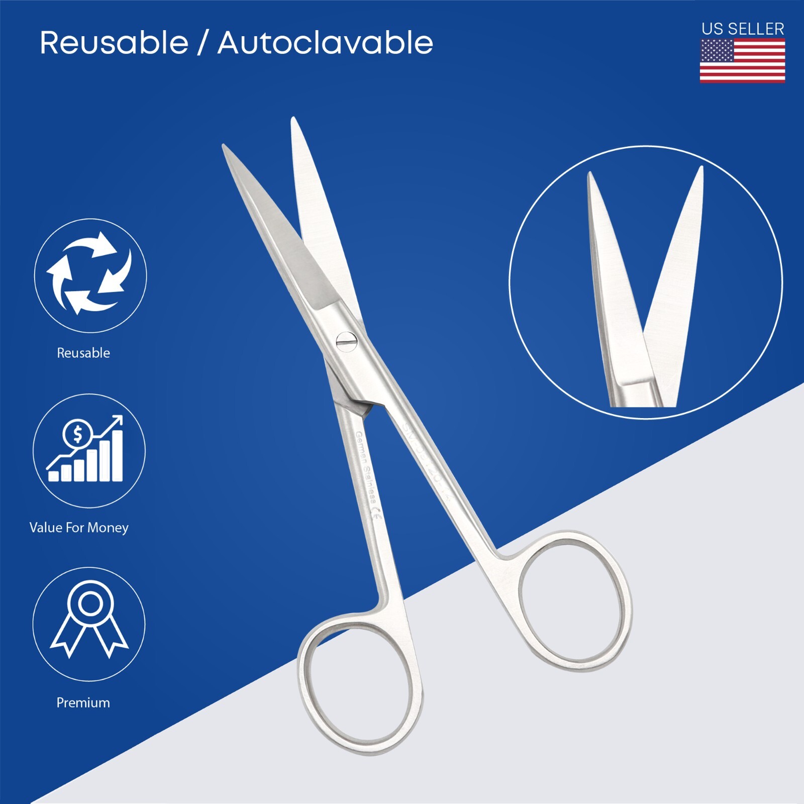 Surgical Operating Scissor Standard Straight 145mm Sharp/Sharp Surgical Tools